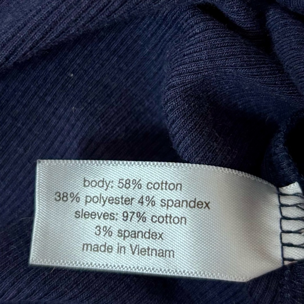 Lane Bryant ribbed top with puff sleeves navy blue 10/12 - Picture 8 of 11